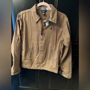Polo Ralph Lauren boys L (14-16) tan bomber jacket